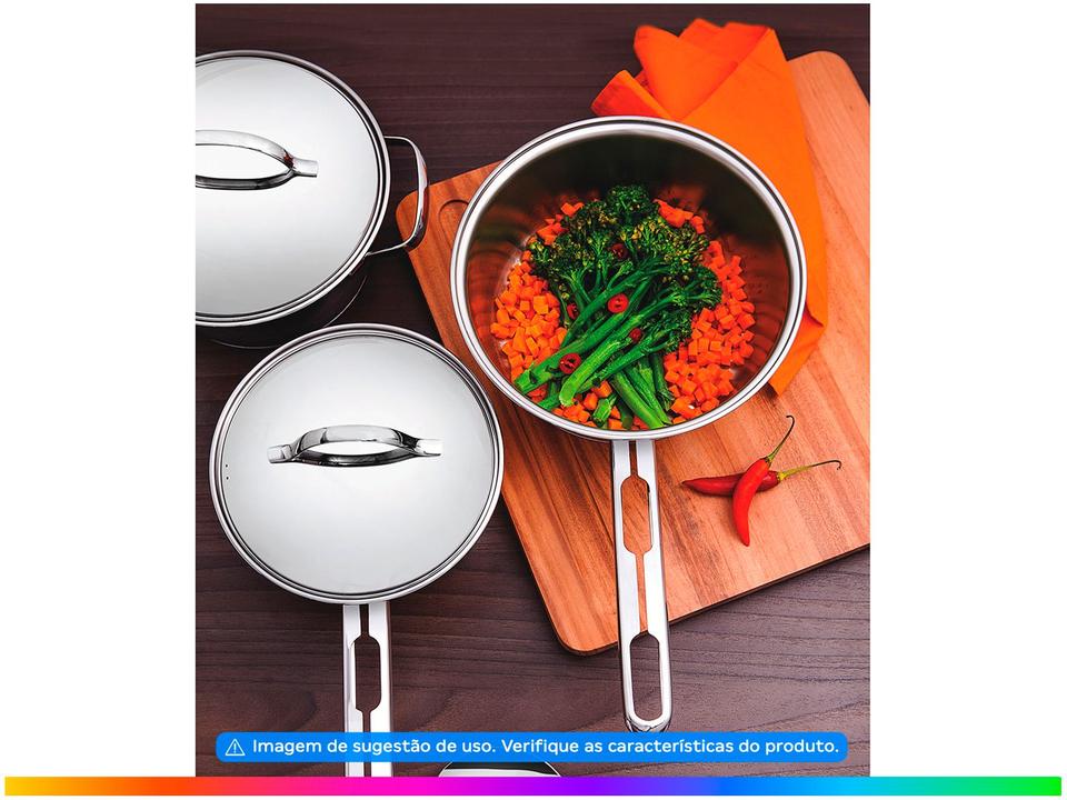 Panela Tramontina Inox Fundo Triplo 16cm 1,5L Allegra - 2