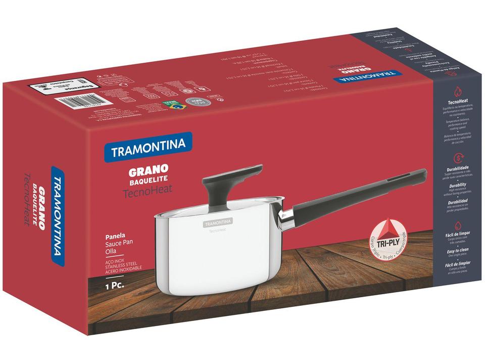 Panela Tramontina Inox Fundo Triplo 16cm 1,7L - 2