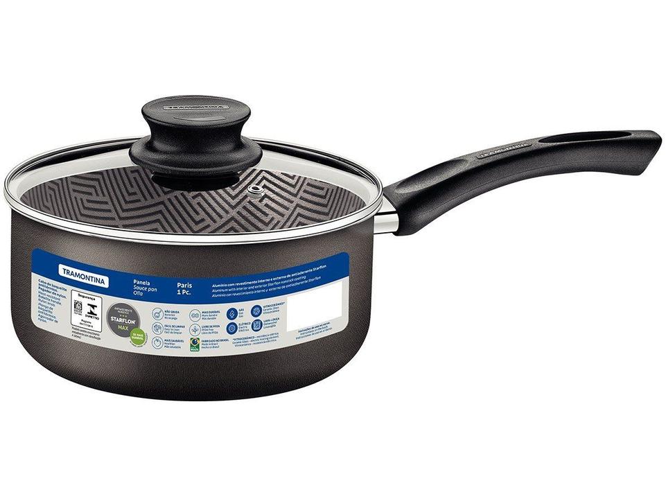 Panela Tramontina Paris Antiaderente de Alumínio Chumbo 16cm - 4