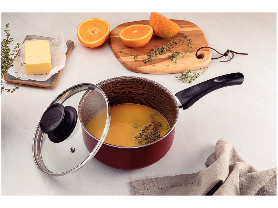 Panela Tramontina Paris Antiaderente de Alumínio Vermelho 16cm - 1