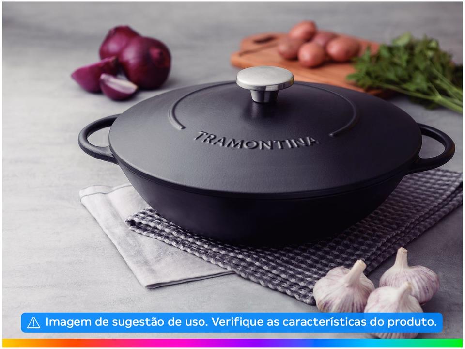 Panela Wok Antiaderente de Ferro Tramontina Trento 32cm P - 1