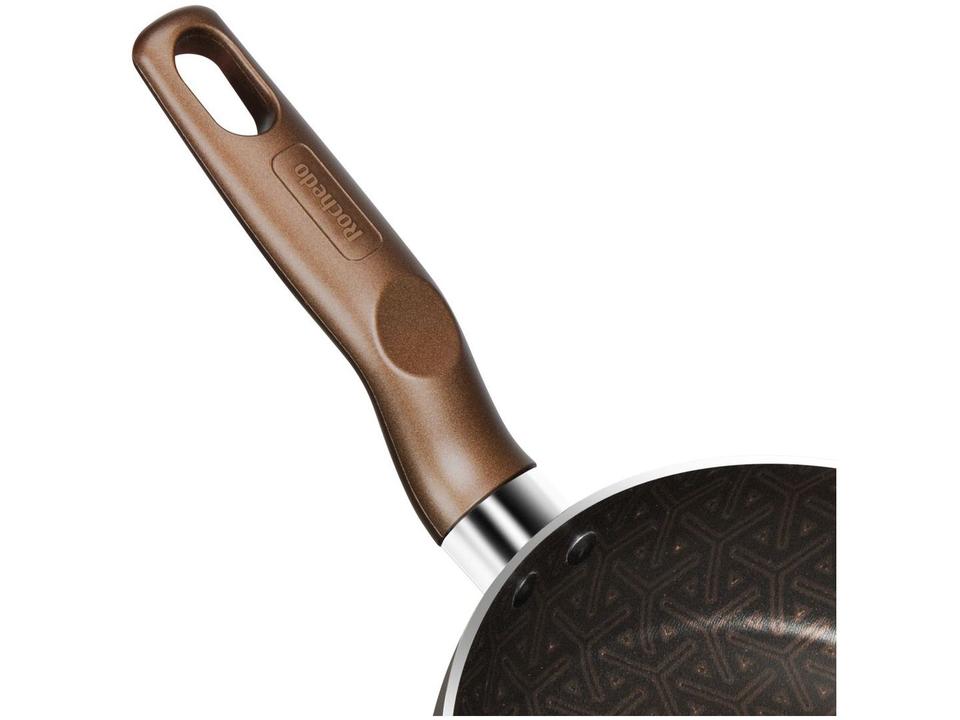 Panela Wok Antiaderente Rochedo de Alumínio Expert Chocolate 24cm - 13