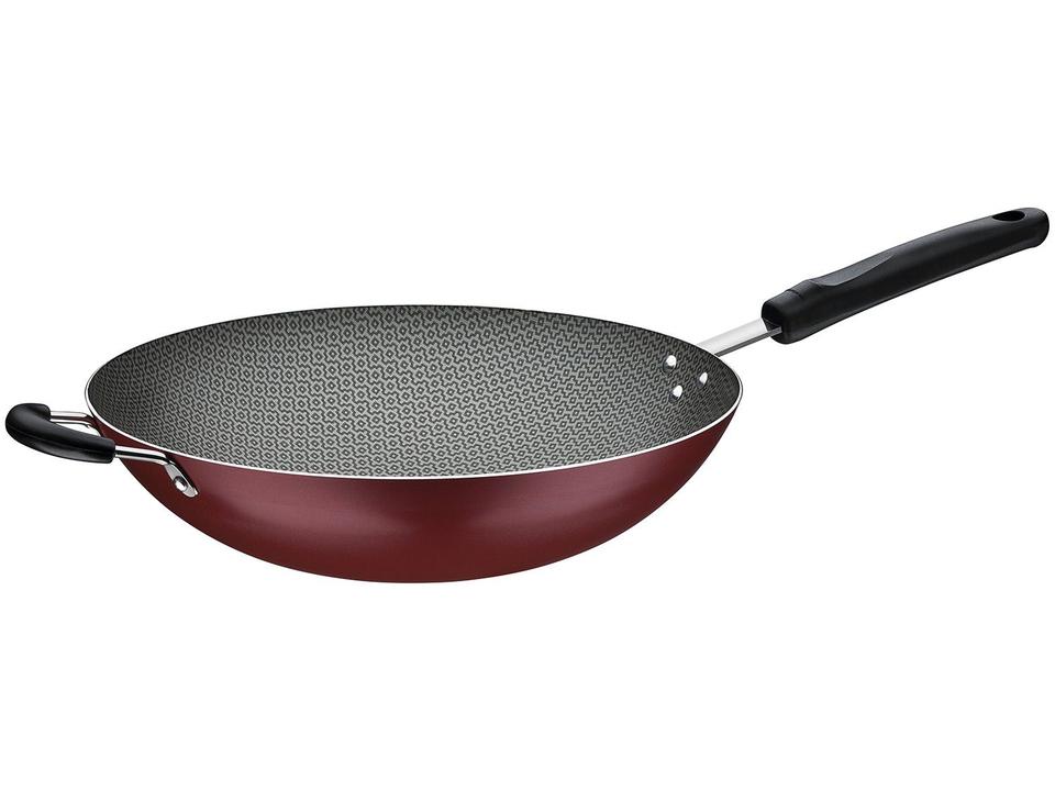 Panela Wok Antiaderente Tramontina de Alumínio - Loreto 20252736 Vermelha 36cm