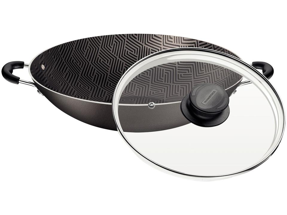 Panela Wok Antiaderente Tramontina de Alumínio Paris Chumbo 32cm - 2