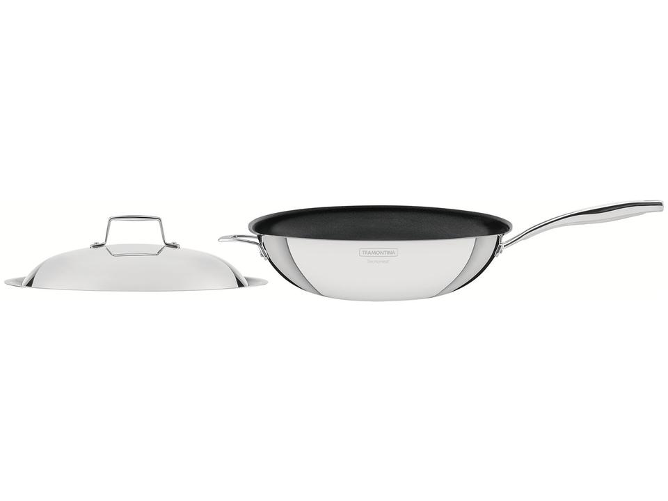 Panela Wok Antiaderente Tramontina Inox Grano 32cm - 2