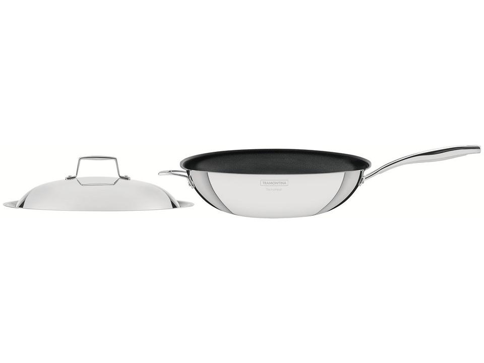 Panela Wok Antiaderente Tramontina Inox Grano 32cm - 2