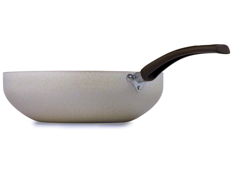 Panela Wok Multiflon de Alumínio Antiaderente Ekó Bege 28cm - 1