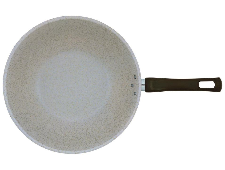 Panela Wok Multiflon de Alumínio Antiaderente Ekó Essencial Bege 24cm - 2