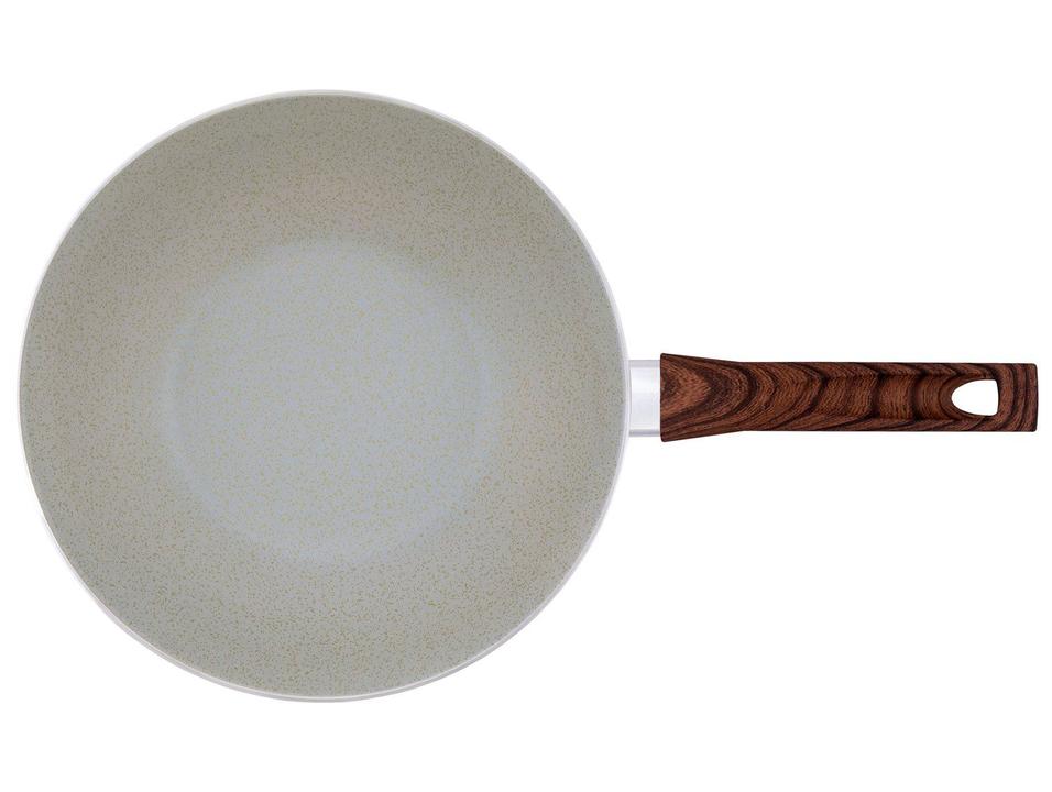 Panela Wok Multiflon de Alumínio Antiaderente Petra Bege 28cm - 3