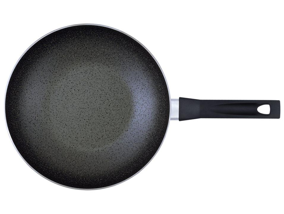 Panela Wok Multiflon de Alumínio Antiaderente Petra+ Grafite 28cm - 2