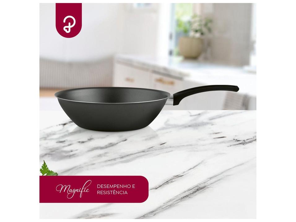 Panela Wok Panelux de Alumínio Antiaderente Magnific Grafite 24cm - 2