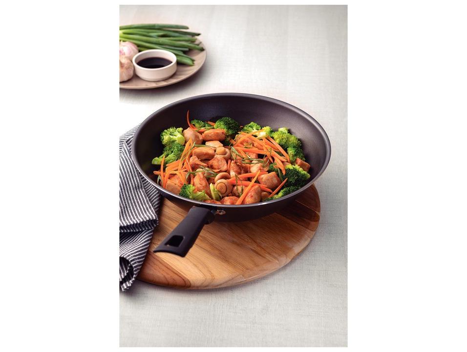 Panela Wok Tramontina Alumínio Antiaderente Starflon Max Loreto Grafite 24cm - 1