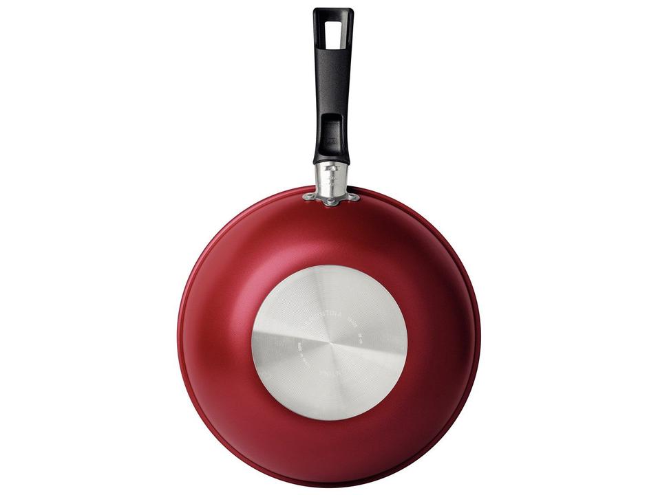Panela Wok Tramontina de Alumínio Antiaderente Loreto Vermelho 24cm - 2