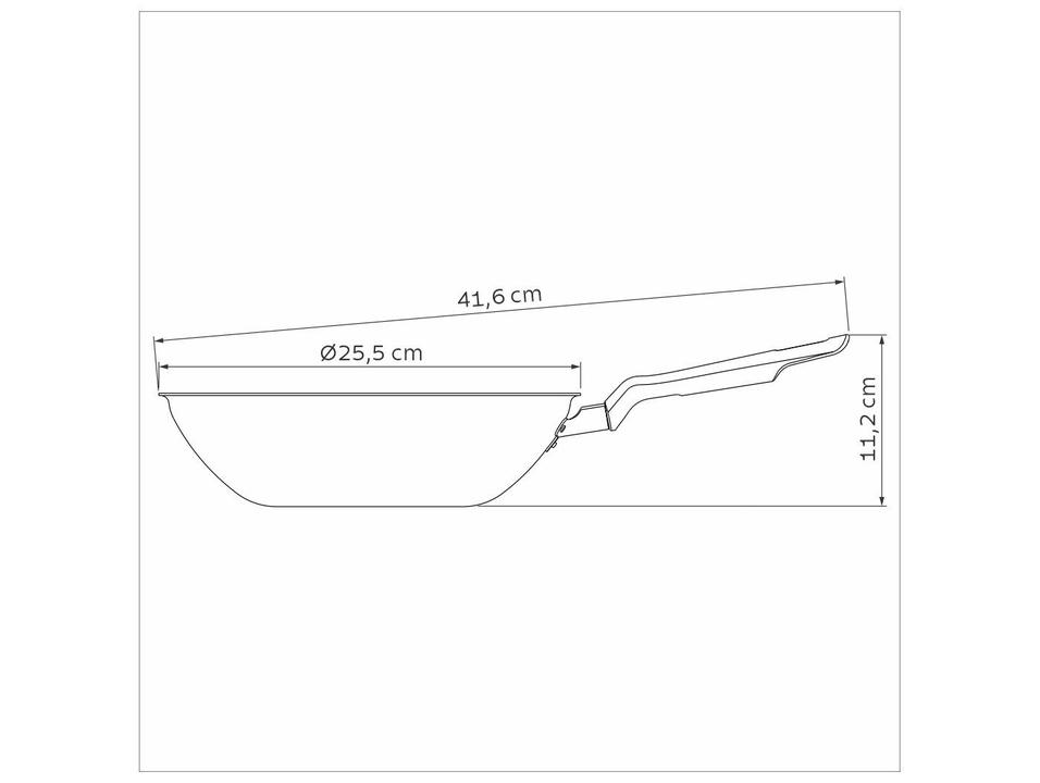 Panela Wok Tramontina de Alumínio Antiaderente Loreto Vermelho 24cm - 3
