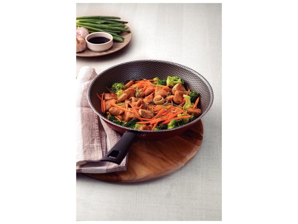 Panela Wok Tramontina de Alumínio Antiaderente Loreto Vermelho 24cm - 1