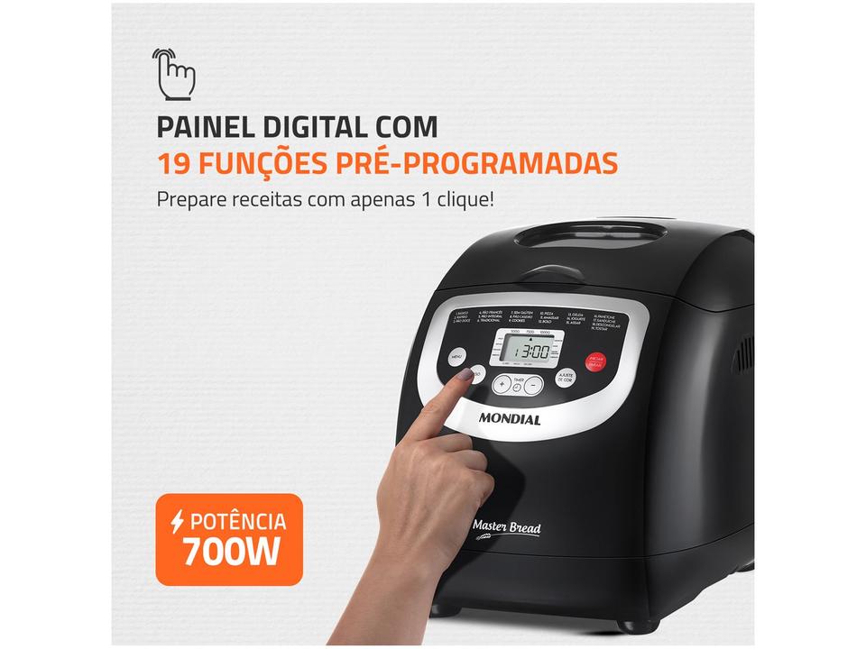 Panificadora Mondial NPF-53 Preta 19 Funções - 1