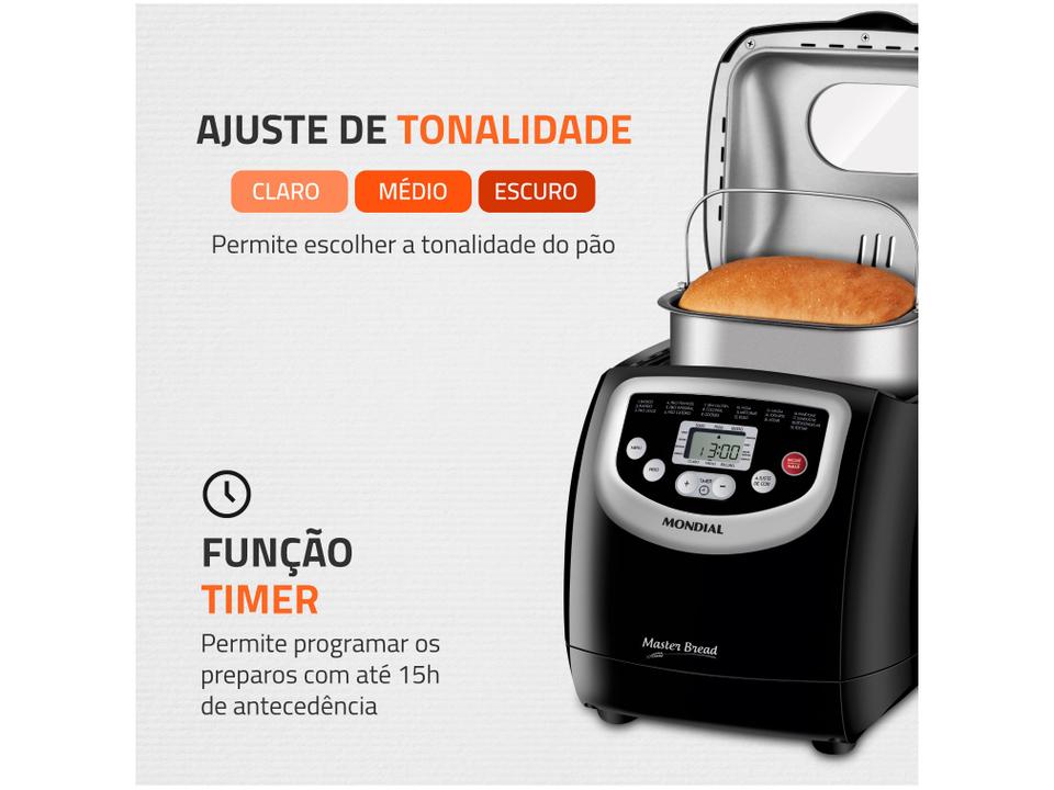 Panificadora Mondial NPF-53 Preta 19 Funções - 3