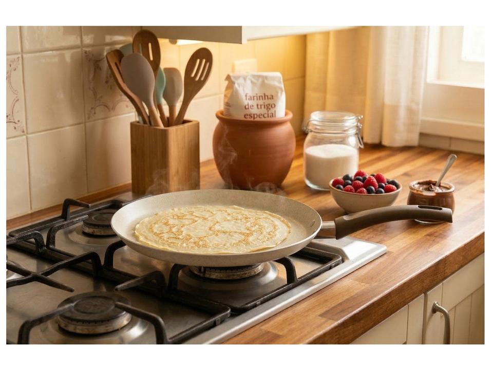 Panquequeira Multiflon Antiaderente de Alumínio 22cm Ekó - 2