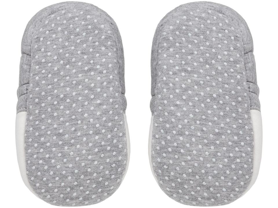 Pantufa Infantil de Algodão Sapatilha Raposa Cinza Antiderrapante - 3