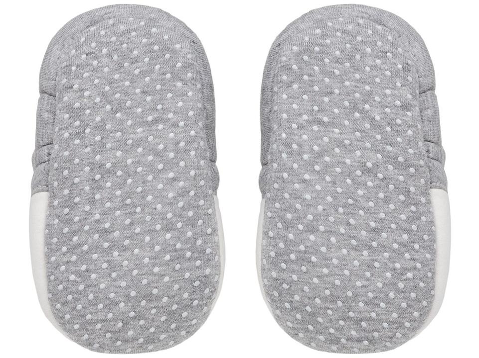 Pantufa Infantil de Algodão Sapatilha Raposa Cinza Antiderrapante - 3