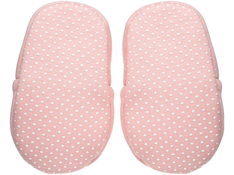 Pantufa Infantil de Algodão Sapatilha Urso Rosa Antiderrapante - 3
