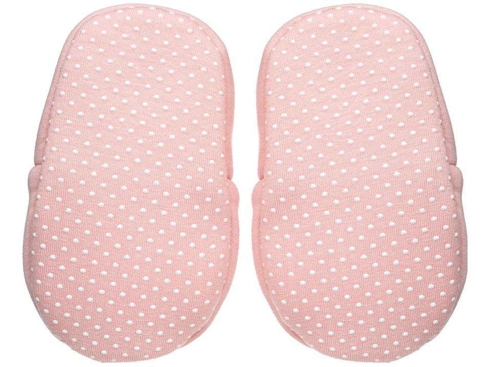 Pantufa Infantil de Algodão Sapatilha Urso Rosa Antiderrapante - 3
