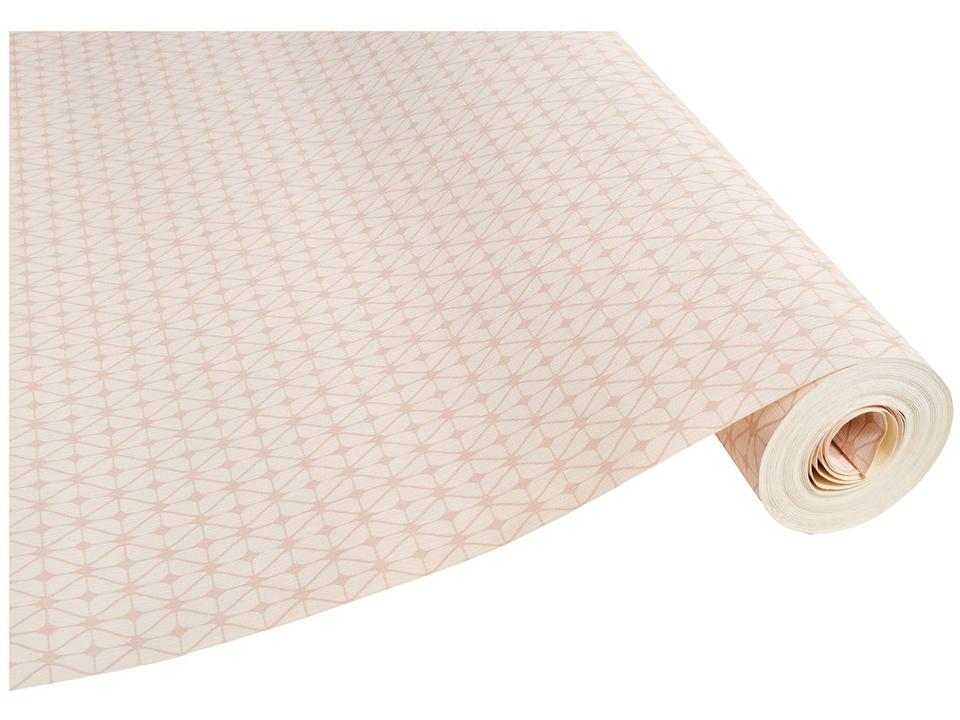 Papel de Parede Bege Claro Geométrico - 4