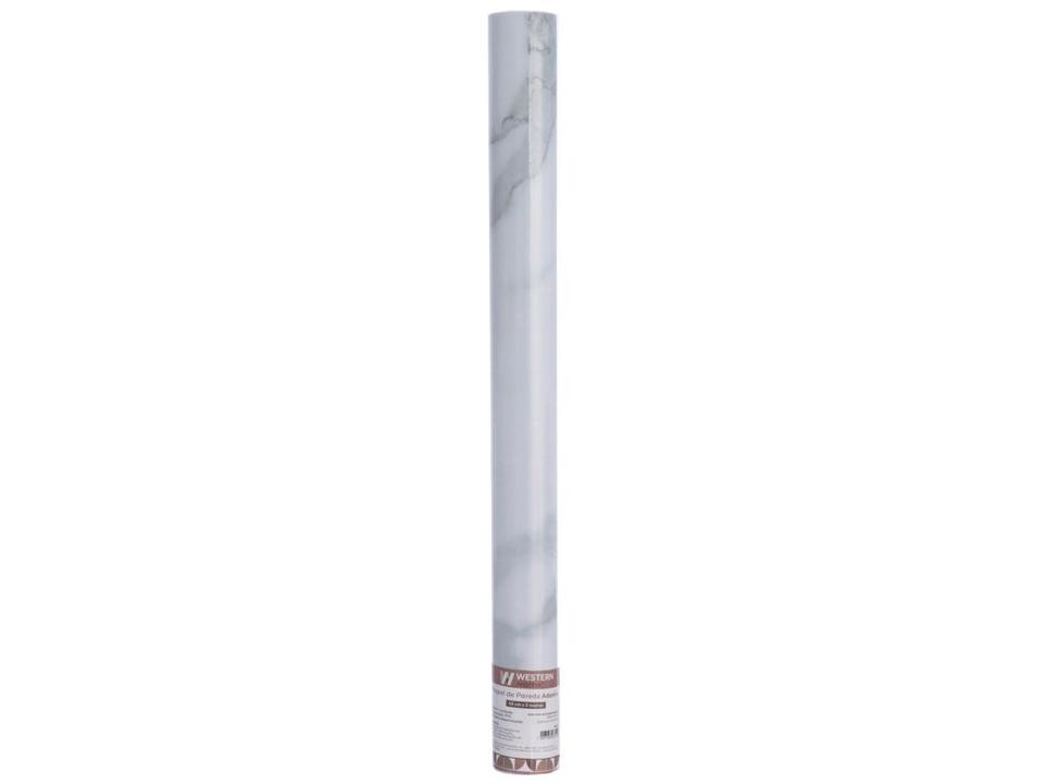 Papel de Parede Branco Marmorizado Western - 1