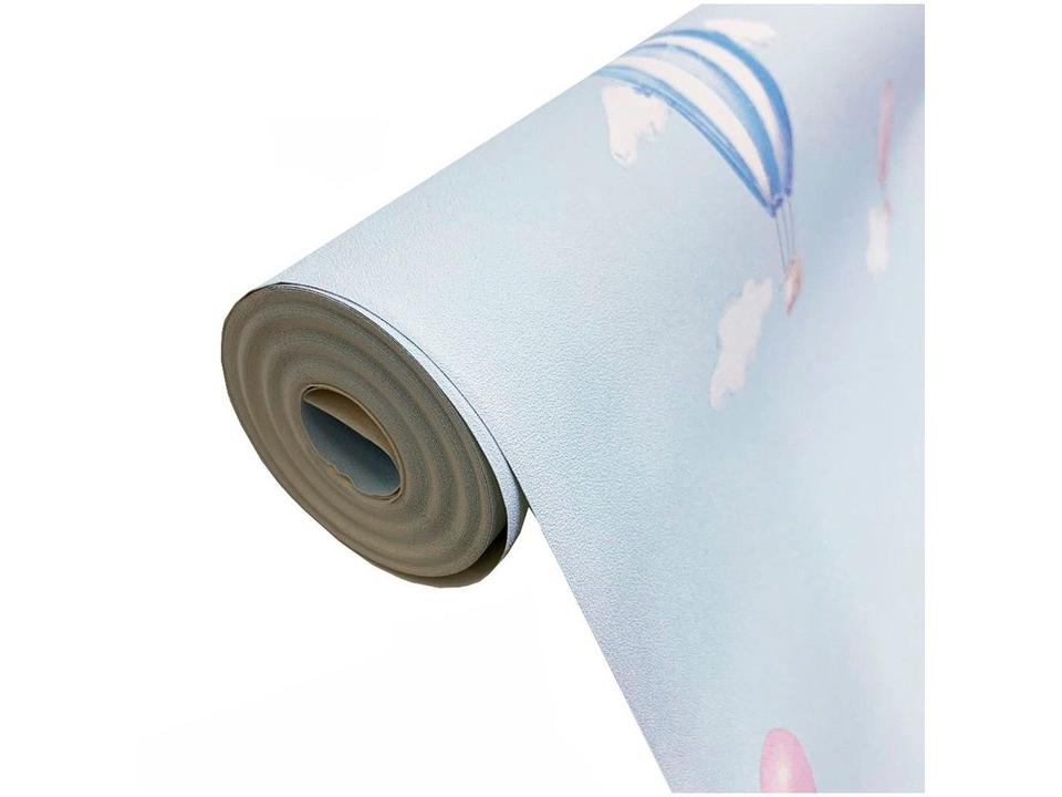 Papel de Parede Infantil Azul Balões Vinílico - Evolux 53x1000cm - 3