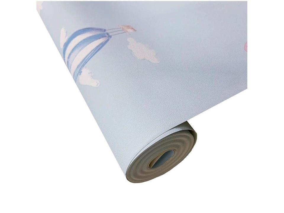 Papel de Parede Infantil Azul Balões Vinílico - Evolux 53x1000cm - 4