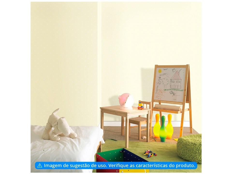 Papel de Parede Infantil Creme Bolinhas Vinílico - 1