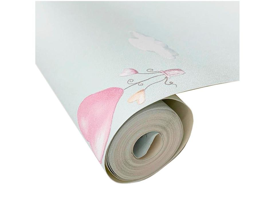 Papel de Parede Infantil Verde Balões Vinílico - 4