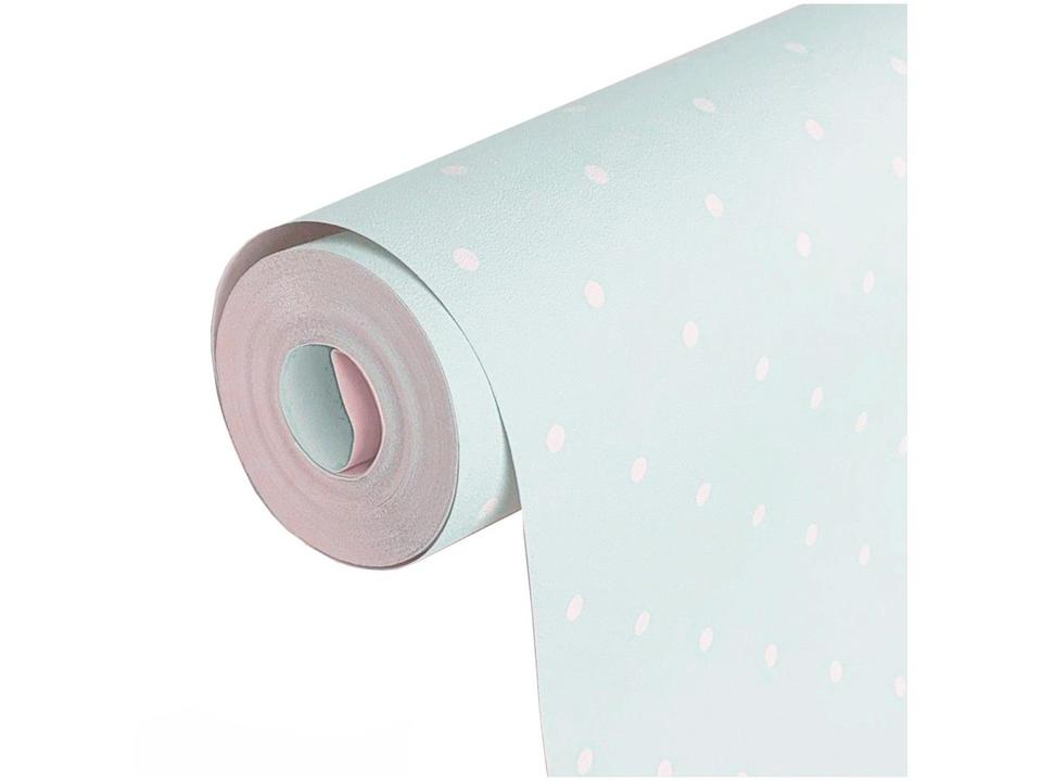 Papel de Parede Infantil Verde Bolinhas Vinílico - 3