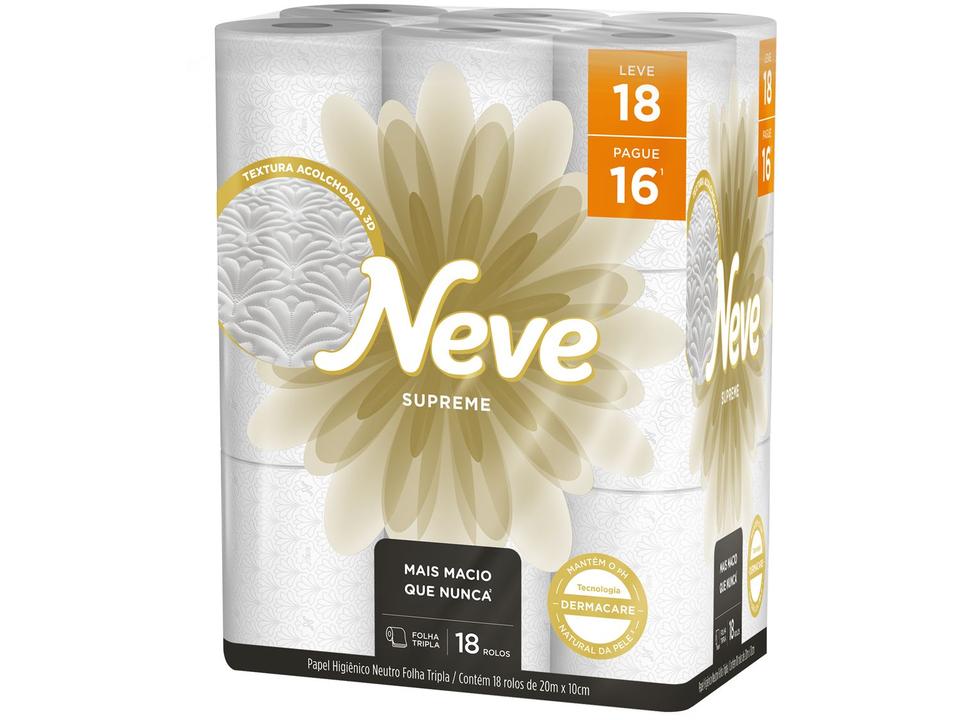 Papel Higiênico Folha Tripla Neve Supreme 18 Rolos 20m - 3