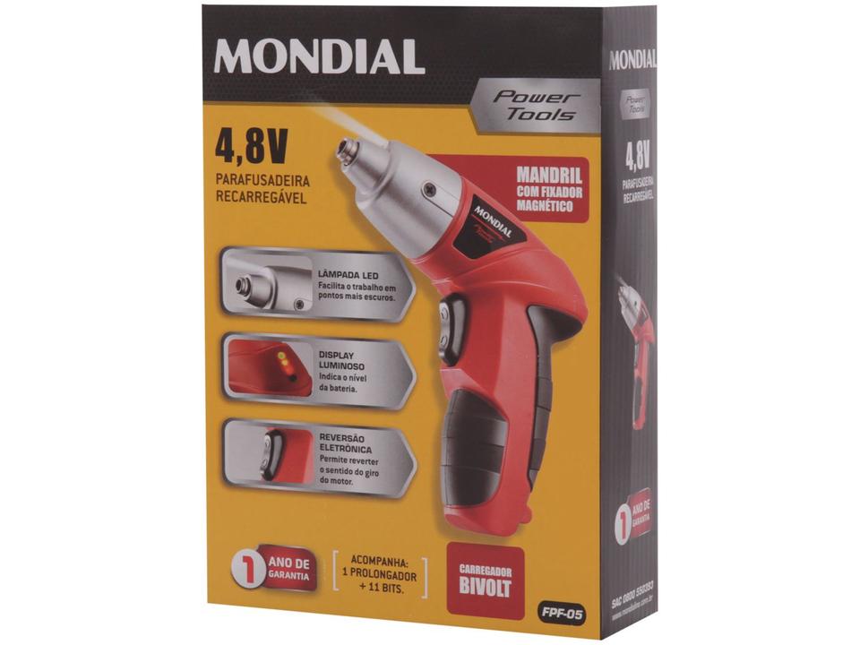 Parafusadeira Mondial a Bateria 4,8V - 15