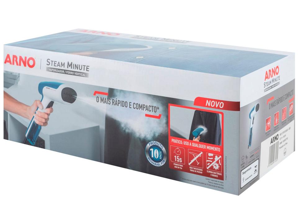 Passadeira a Vapor Portátil Arno Steam Minute HS61 70ml 1300W Branca e - 18