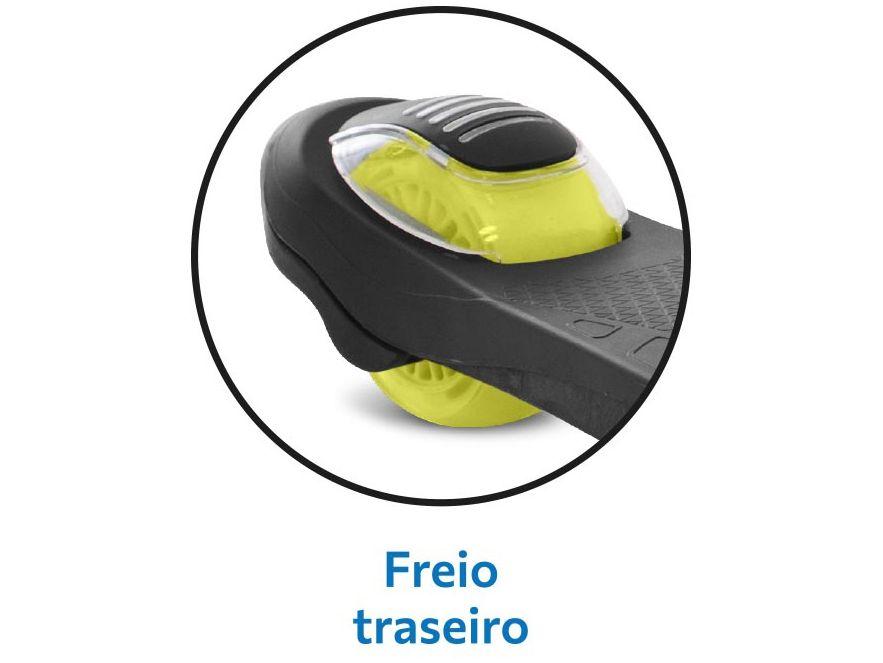 Patinete Infantil 3 Rodas Bandeirante Skatenet LED Pro Preto e Verde - 3