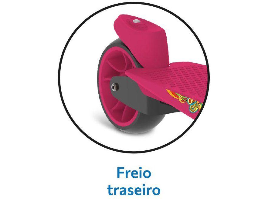 Patinete Infantil 3 Rodas Bandeirante Skatenet Max LED Pink - 2