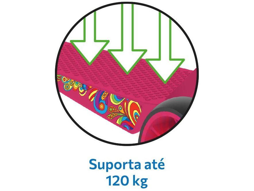 Patinete Infantil 3 Rodas Bandeirante Skatenet Max LED Pink - 4