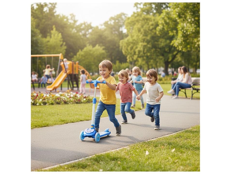 Patinete Infantil 3 Rodas Stitch Disney Azul - 1