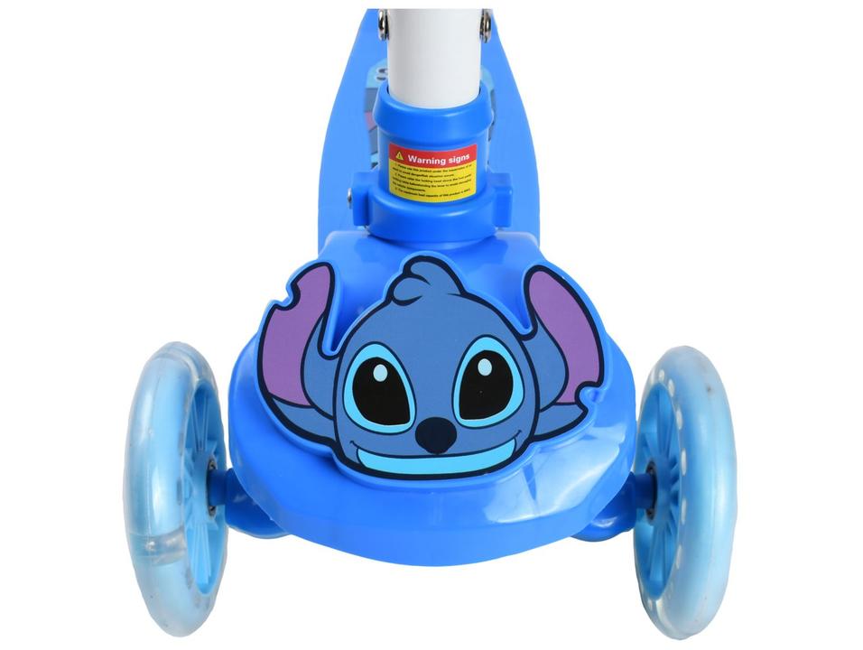 Patinete Infantil 3 Rodas Stitch Disney Azul - 3