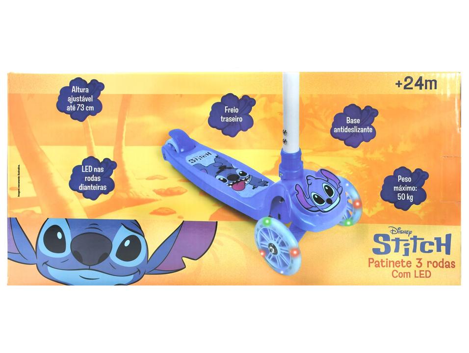 Patinete Infantil 3 Rodas Stitch Disney Azul - 7