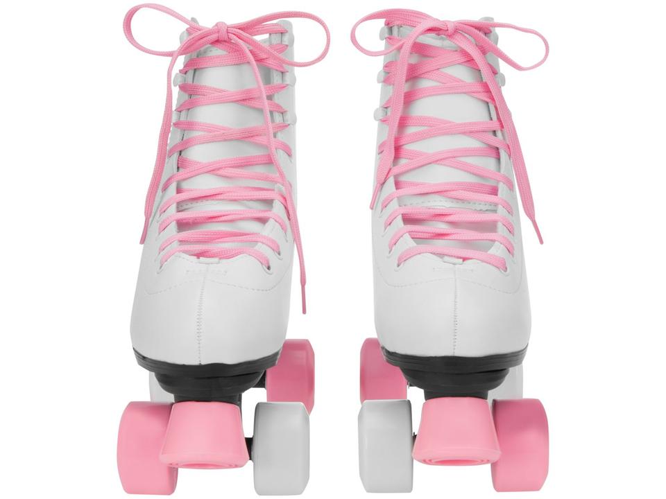 Patins 4 Rodas Infantil Fun F0010-3 Branco e Rosa - 1