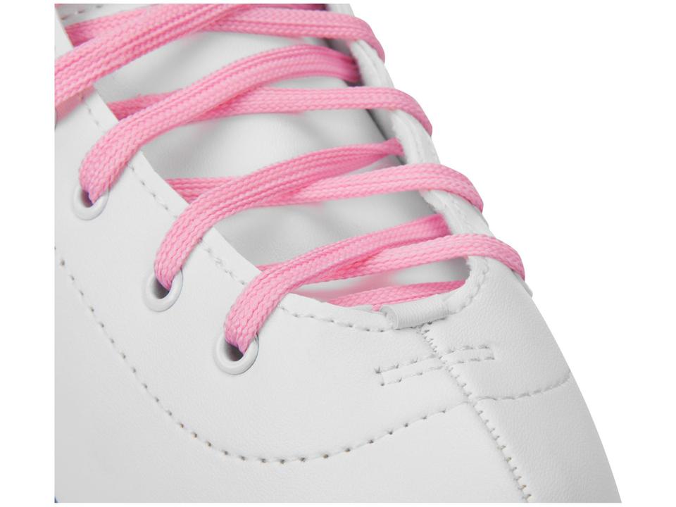 Patins 4 Rodas Infantil Fun F0010-3 Branco e Rosa - 5