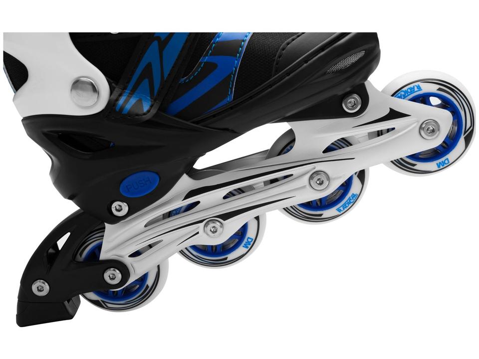 Patins In Line Infantil DM Radical Azul e Preto - 5