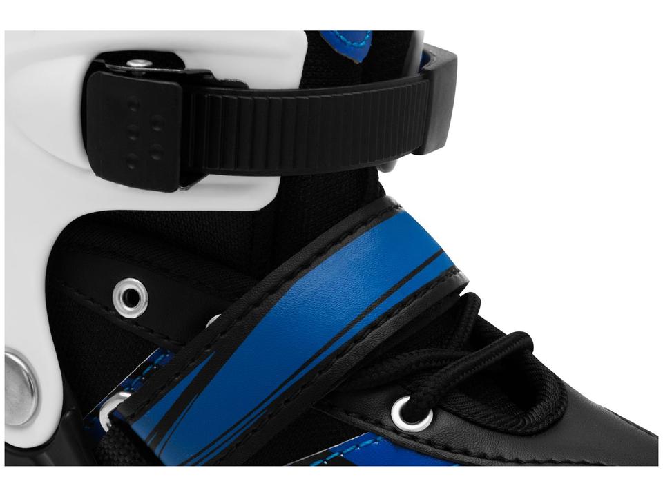 Patins In Line Infantil DM Radical Azul e Preto - 7