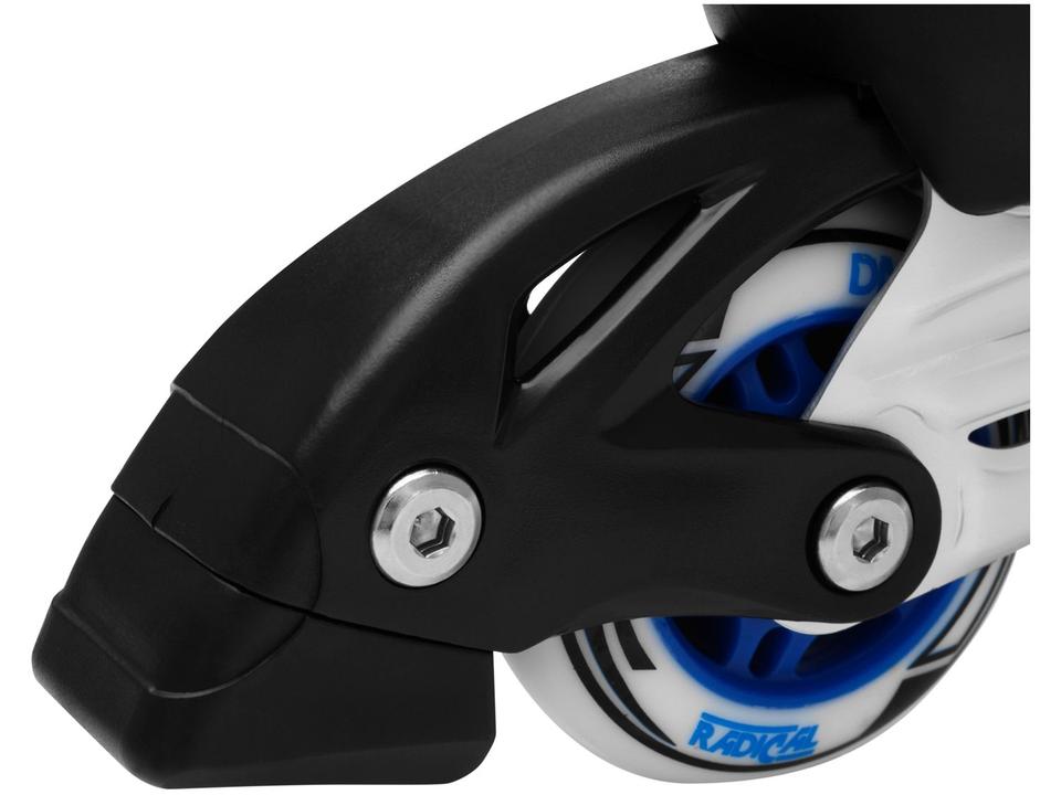 Patins In Line Infantil DM Radical Azul e Preto - 6