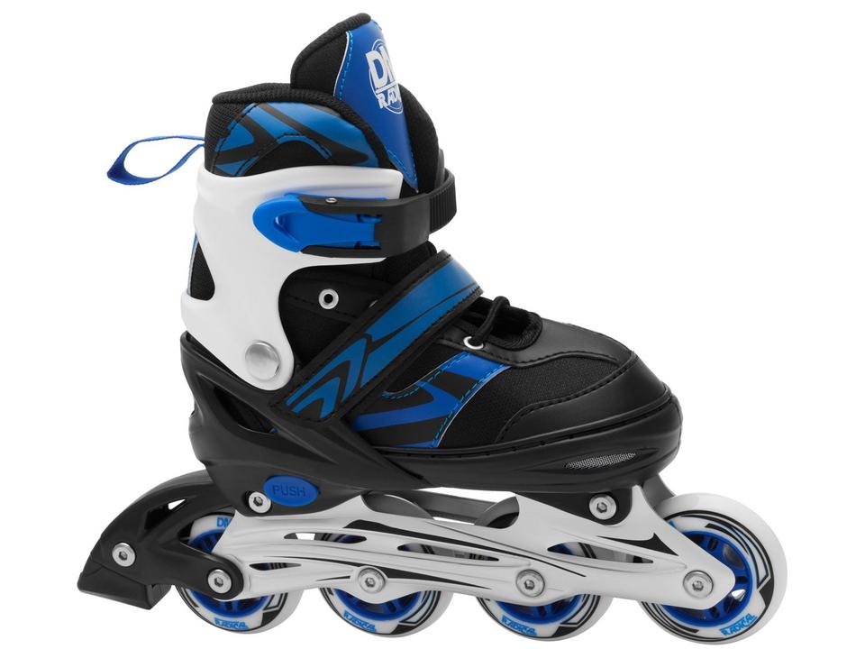 Patins In Line Infantil DM Radical Azul e Preto - 3