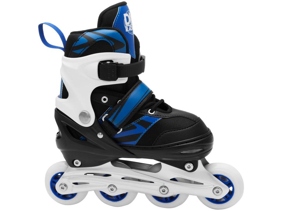 Patins In Line Infantil DM Radical Azul e Preto - 4
