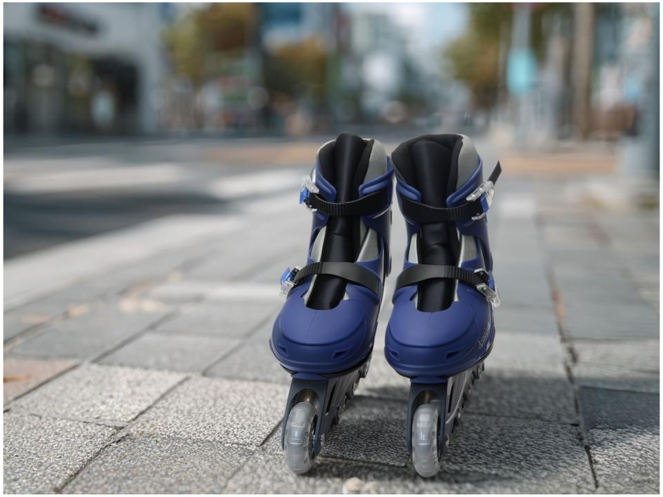 Patins in Line Infantil Fênix AD-01 Azul - 1